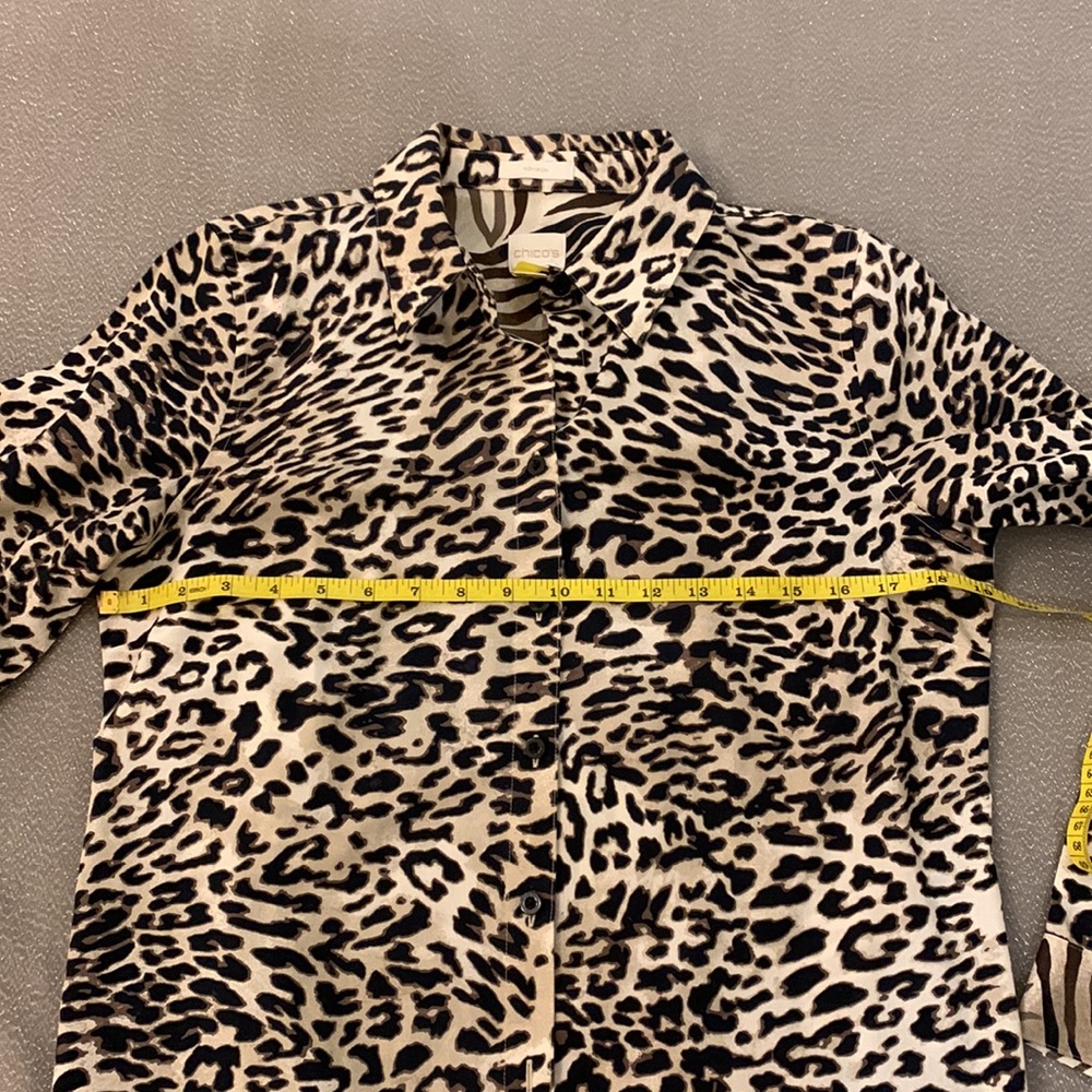Chicos animal print shirt, size small - Picture 6 of 13